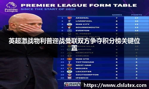 英超激战物利普迎战曼联双方争夺积分榜关键位置